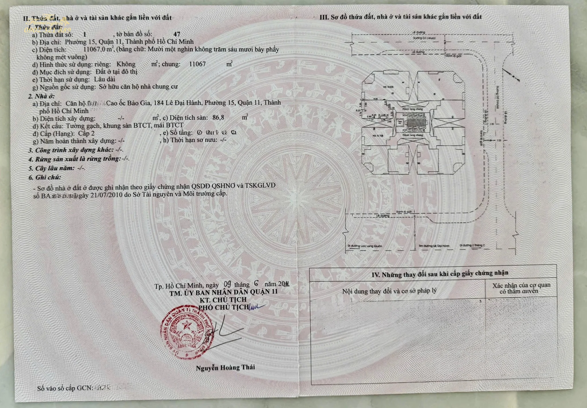 Sổ hồng căn hộ The Flemington Quận 11 diện tích 86.8m2 sở hữu lâu dài pháp lý rõ ràng