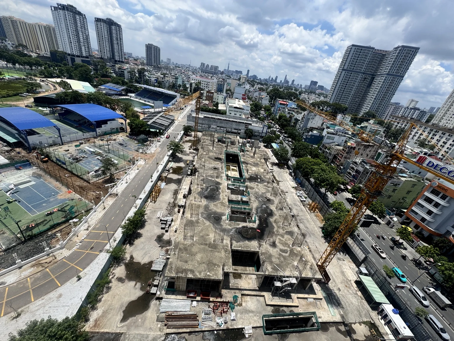 Hiện trạng thi công The Park Avenue tháng 08/2026 nhìn từ trên cao